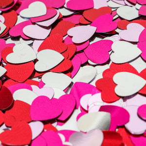 Full POUND (16 oz) of Heart Shaped Anniversary or Wedding Confetti Over 10,500 pieces