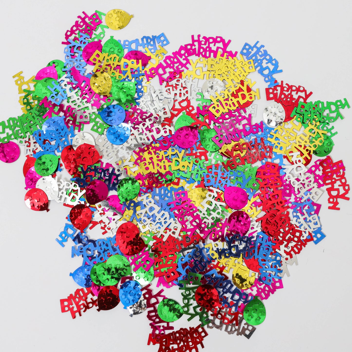 One-pound bag of colorful Happy Birthday confetti for parties and events