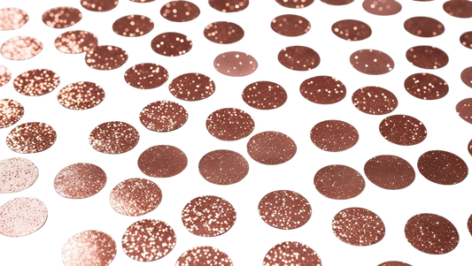 Rose Gold Glitter Confetti Circles | 1.5 Inch Metallic Table Decor
