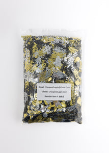 Full POUND (16 oz) Black & Gold Happy Birthday Confetti (OVER 8,250 pieces)