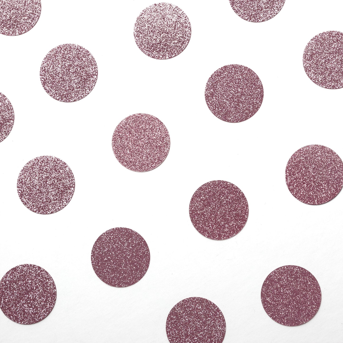 Rose Gold Glitter Confetti Circles | 1.5 Inch Metallic Table Decor